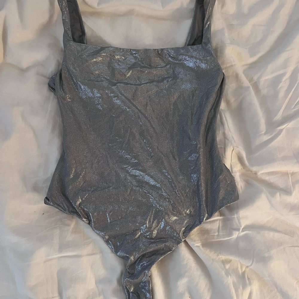SKIMS Silver Bodysuit